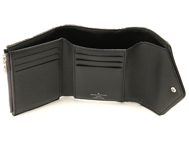 ルイヴィトン モノグラム ジャガード ヴィクトリーヌ デニム 財布 灰色 黒 ルイヴィトン モノグラム ジャガード ヴィクトリーヌ デニム