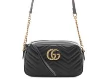 GUCCI グッチ GGマーモントスモールカメラバッグ ブラック