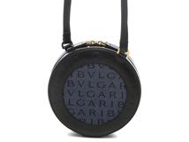 BVLGARI　ブルガリ　ロゴマニア　ｂ－ｚｅｒｏ１　ショルダーバッグ　ブルー／ブラック　デニム　【471】