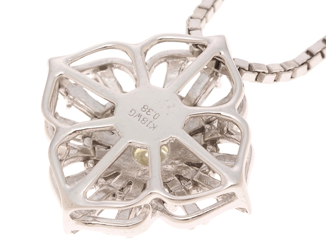 JEWELRY ノンブランドジュエリー ネックレス K18ホワイトゴールド ダイヤモンド計0.38ct 【472】SJ