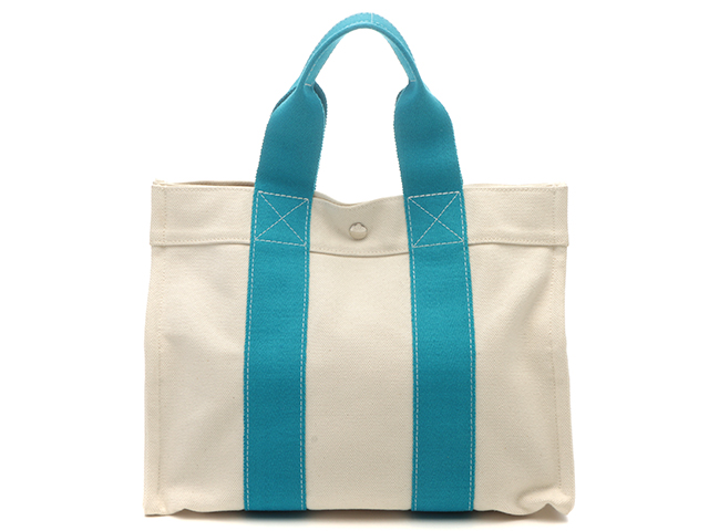 バッグ HERMES BORA BORA HERMES エルメス トートバッグ ボラボラPM ホワイト/ブルー/シルバー