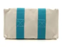HERMES エルメス トートバッグ ボラボラPM ホワイト/ブルー/シルバー