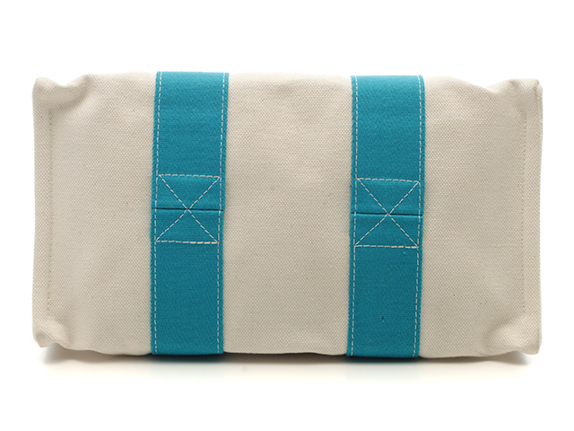 HERMES エルメス トートバッグ ボラボラPM ホワイト/ブルー/シルバー