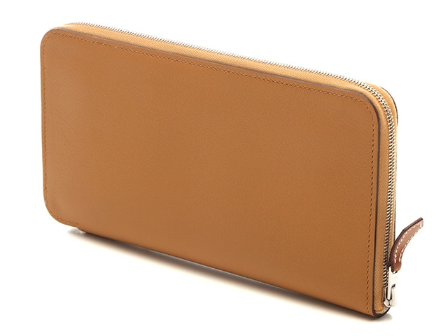 HERMES　エルメス　アザップロング　シルクイン　セサミ/SV　エバーカラー／シルク　W刻印(2024年)　長財布【207】 2120700020707