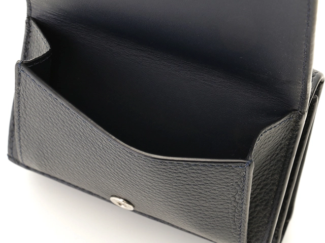 LOEWE　ロエベ　トライフォールドウォレット　ディープネイビー　カーフ【433】2120700020998