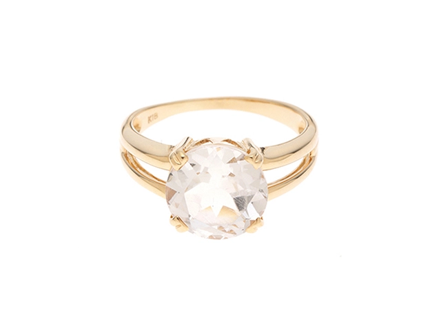 JEWELRY ジュエリー リング K18 ゴールド 13.5号 透明石（クリア