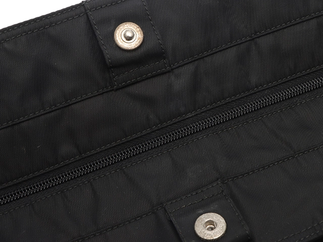 PRADA　プラダ　2WAYラージトートバッグ　ブラック　ナイロン/レザー【433】2120700021179