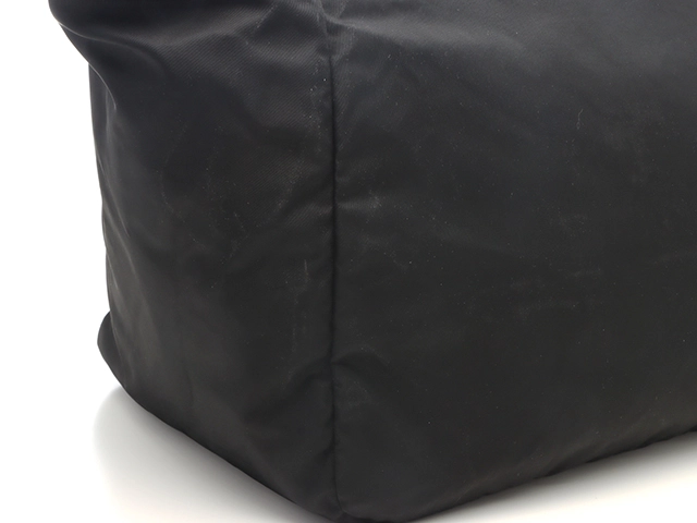 PRADA　プラダ　2WAYラージトートバッグ　ブラック　ナイロン/レザー【433】2120700021179