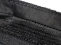 PRADA　プラダ　2WAYラージトートバッグ　ブラック　ナイロン/レザー【433】2120700021179