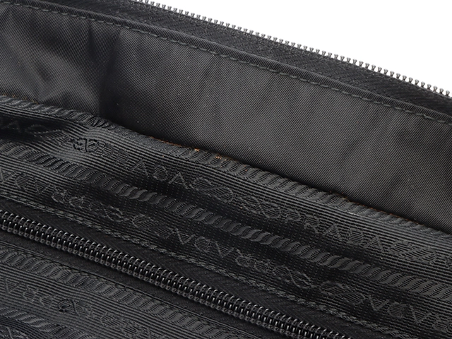 PRADA　プラダ　2WAYラージトートバッグ　ブラック　ナイロン/レザー【433】2120700021179