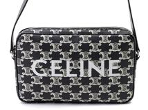 CEINE　セリーヌ　トリオンフ　ミディアム　メッセンジャーバッグ　ブラック／ホワイト　194502FQ1.38AW　【431】　2120700021438