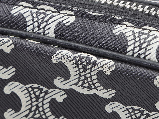 CEINE セリーヌ トリオンフ ミディアム メッセンジャーバッグ ブラック/ホワイト 194502FQ1.38AW 【431】 2120700021438