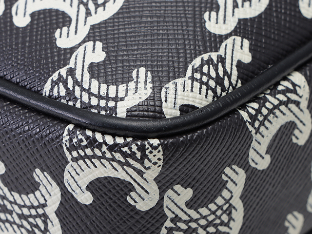 CEINE セリーヌ トリオンフ ミディアム メッセンジャーバッグ ブラック/ホワイト 194502FQ1.38AW 【431】 2120700021438