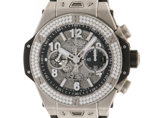 HUBLOT　ウブロ　ビッグバン　ウニコ　チタニウム　ダイヤベゼル　421.NX.1170.RX.1104【431】2120800004980