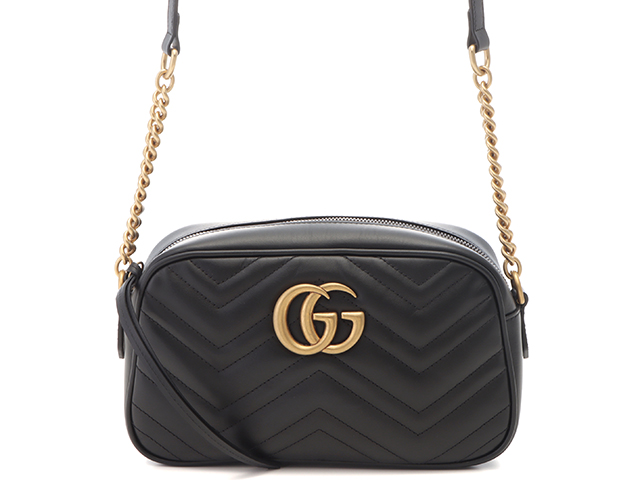 GUCCI グッチ GGマーモント キルティング スモール ショルダーバッグ ブラック レザー 447632 2120800005727 【205】  の購入なら「質」の大黒屋（公式）