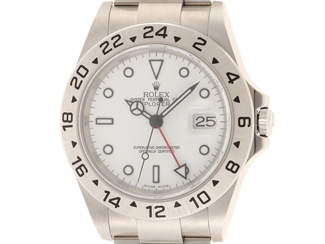 F番　ROLEX　ロレックス　エクスプローラーⅡ　16570　自動巻き　ステンレス　メンズ　ホワイト【430】 2120800005819