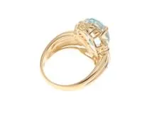 JEWELRY　ジュエリー　 　リング　K18 ゴールド　#11  　ブルートパーズ4.19　ダイヤモンド0.17   　5.6g  　【472】HG