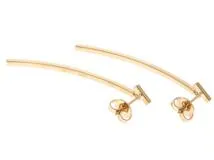 TIFFANY&CO ティファニー ピアス Tバーピアス 62271841 K18イエロー
