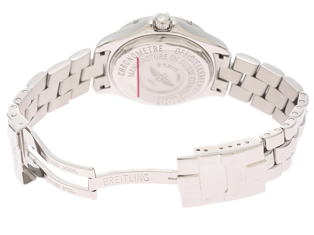 BREITLING ブライトリング 腕時計 コルトオーシャン A57350 ステンレス ブラック文字盤 クォーツ【472】TS