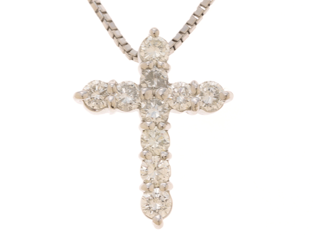 E453 ジュエリーマキ ネックレストップ Pt850 ダイヤ サファイア