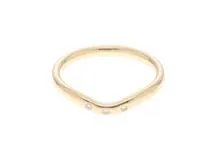 TIFFANY&CO ティファニー カーブドバンドリング 指輪 ダイヤモンドリング YG イエローゴールド 3PD 2.7g 9号 2121000011518 【200】