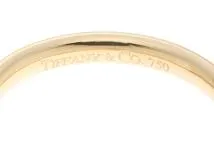 TIFFANY&CO ティファニー カーブドバンドリング 指輪 ダイヤモンドリング YG イエローゴールド 3PD 2.7g 9号 2121000011518 【200】