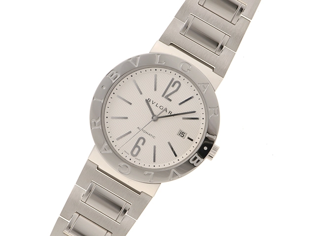 BVLGARI ブルガリ ブルガリブルガリ BB42SS SS ステンレススチール ホワイト文字盤 オートマチック 【460】2121000011563
