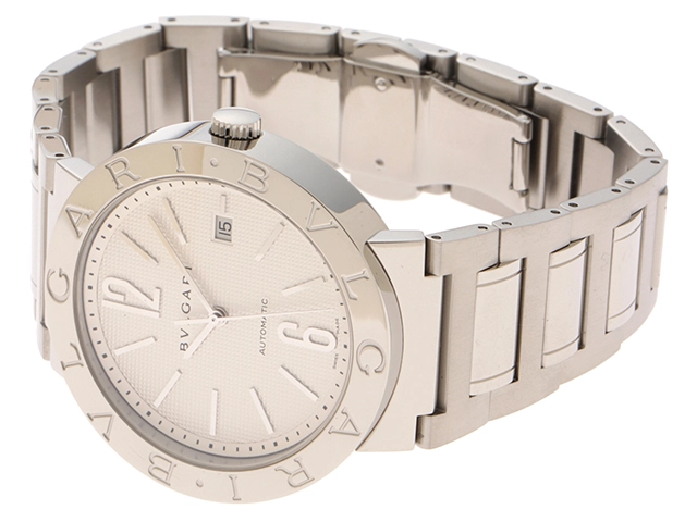 BVLGARI ブルガリ ブルガリブルガリ BB42SS SS ステンレススチール ホワイト文字盤 オートマチック 【460】2121000011563