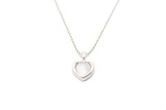 JEWELRY ノンブランドジュエリー ハートモチーフ ネックレス K14WG ホワイトゴールド ムーンストーン 【460】2121000011860