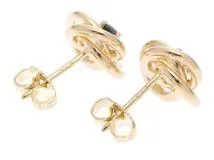TIFFANY＆CO　ティファニー　ラブノットトリプルピアス　K18 イエローゴールド　サファイア　5.3g　2121000014670【432】
