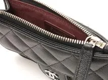 CHANEL　シャネル　マトラッセ フラップフラグメントケース　ブラック/SV　キャビア　AP2570【430】2121000015189