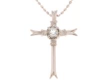 JEWELRY　ジュエリー　ネックレス　K18ホワイトゴールド　アクアマリン/ダイヤモンド0.06ct  　約2.0g  　2121000015752【208】