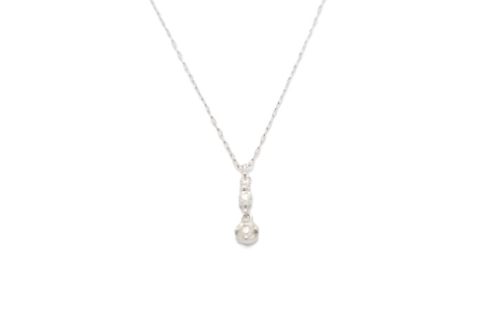 4℃ ヨンドシー ネックレス PT850 プラチナ 3P ダイヤモンド