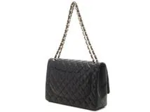 CHANEL　シャネル　デカマトラッセ33　 A01094　Wフラップチェーンショルダー　ブラック　ゴールド金具　ラム【432】2121000016421