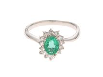 JEWELRY　ジュエリー　リング　PT900プラチナ  エメラルド0.89　ダイヤモンド0.30   　重さ4.7g　 サイズ14号　【472】YN