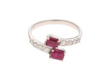 JEWELRY　ジュエリー　リング　プラチナ900　日本サイズ14号　ルビー1.01カラット／ダイヤモンド0.38カラット　4.5g　2121000017213【472】
