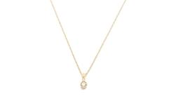 agete アガット ネックレス K10YG イエローゴールド ダイヤモンド 1P 0.03ct 【460】2121000017282