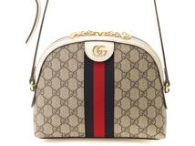 GUCCI グッチ オフィディア スモールショルダーバッグ ベージュ/ホワイト コーティングキャンバス/レザー 499621 2121000019262 【432】
