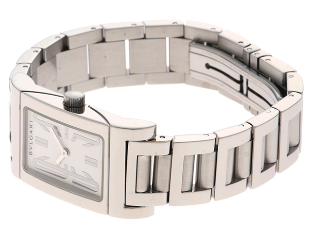 ブルガリ ホワイトダイヤル レッタンゴロ RT39S ブルガリレッタンゴロ レディース 腕時計 RT39S BVLGARI 中古