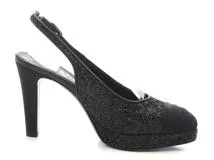 新品未使用☆　CHANEL 　ココマーク　グリッター　ブラック　パンプス CHANEL シャネル ココマークグリッターパンプス レディース38