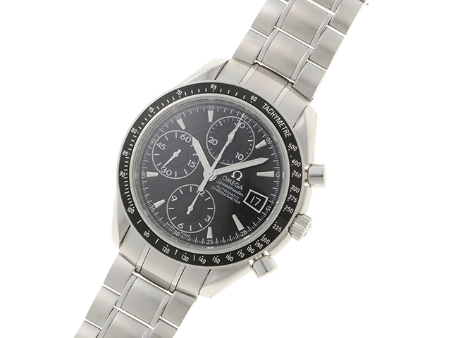 OMEGA　オメガ　スピードマスター・デイト　3210.50　SS　ブラック　メンズ　自動巻き2121000021517【432】