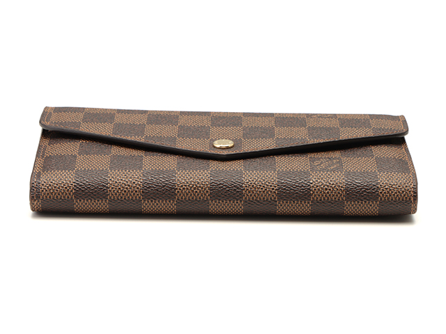 【鑑定済】ルイヴィトン ダミエエベヌ ポルトフォイユ・システィナ 長財布 LOUIS VUITTON 中古 ルイヴィトン ポルトフォイユ・サラ ダミエ