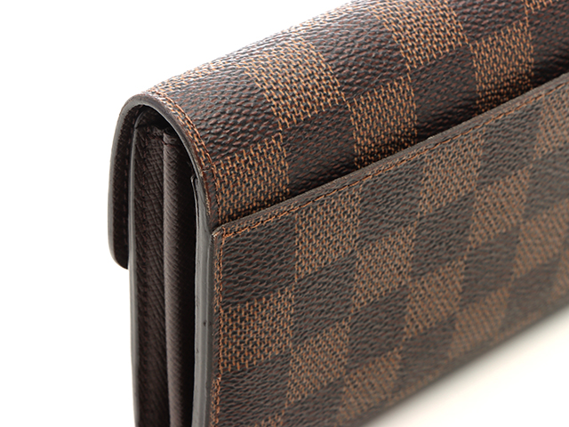 美品】ルイヴィトン ダミエ ポルトフォイユサラ エベヌ 二つ折り財布