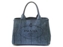 PRADA　プラダ　ミニカナパ　ブルー　デニム　※ストラップなし【430】2121000026093