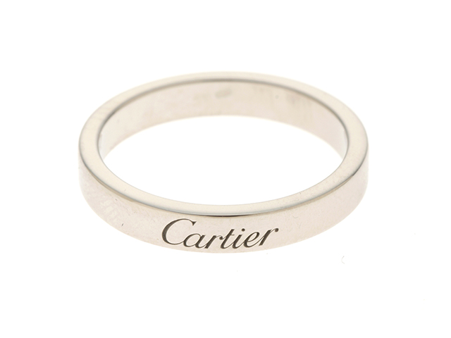 Cartier カルティエ リング　Cドゥカルティエ　バンドリング　5.1ｇ　PT950　プラチナ　＃52【472】HU