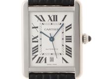 Cartier カルティエ タンク・ソロXL W5200027 SS ステンレススチール レザーベルト ホワイトローマン文字盤  オートマチック 【460】2141000285665