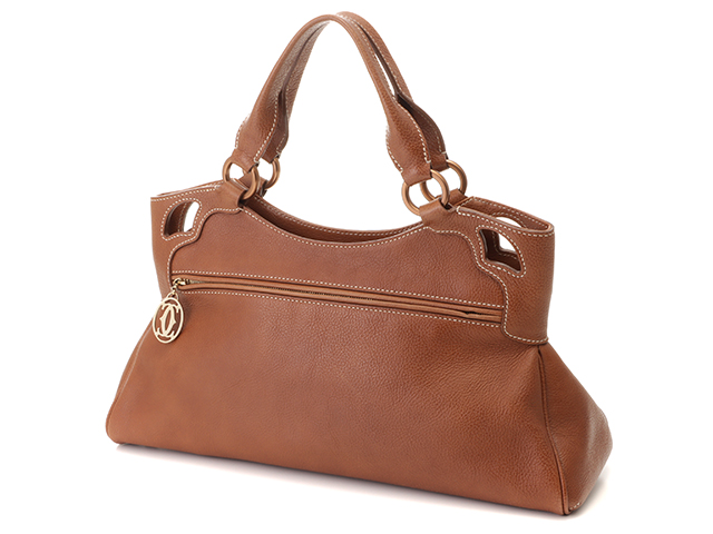 Cartier カルティエ マストライン マルチェロ ハンドバッグ ブラウン