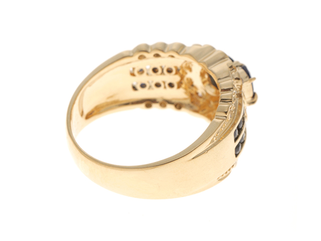 ノンブランドジュエリー K18 18金 サファイア ゴールド リング 指輪