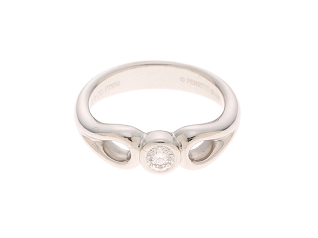 TIFFANY＆CO　ティファニー　ダブルオープンティアドロップ 　リング　PT950プラチナ　日本サイズ約8.5号　ダイヤモンド 　約7.0g　2141000300450【432】
