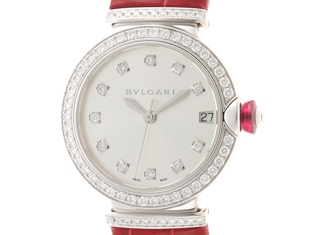BVLGARI ブルガリ 腕時計 ルチェア LUW33C6GDLD/11 11ポイントダイヤ ダイヤベゼル ホワイトゴールド×アリゲーター レディース  自動巻き 外装仕上げ済み （2141000302201）【433】の購入なら「質」の大黒屋（公式）